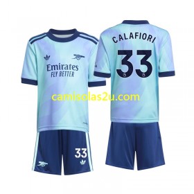 Camisolas de futebol Arsenal Calafiori 33 Criança Equipamento 3ª 2024/25 Manga Curta